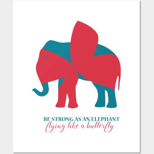 Elephant-Butterfly Posters and Art